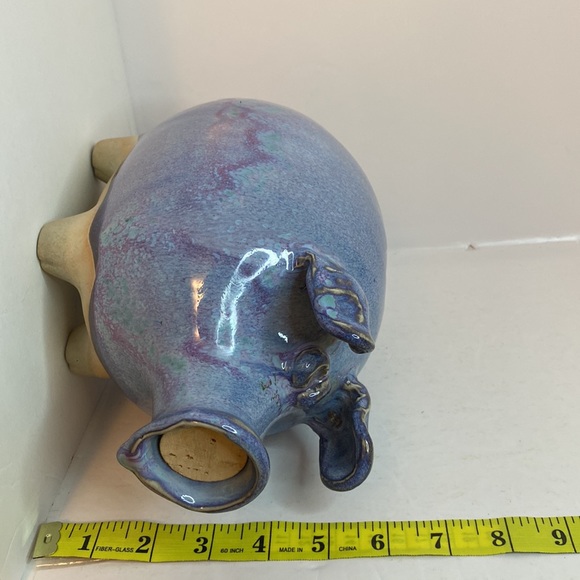 Stoneware Pottery Pig Piggy Bank Handcrafted - Picture 13 of 13